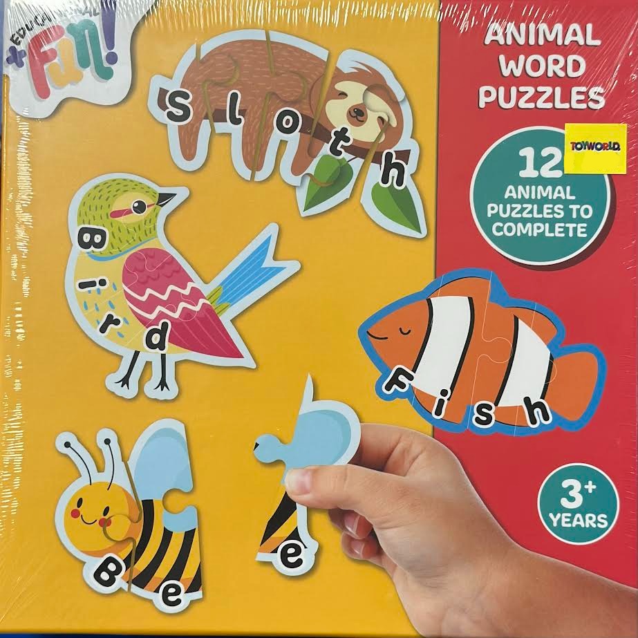 Educational Fun Animal Word Puzzles