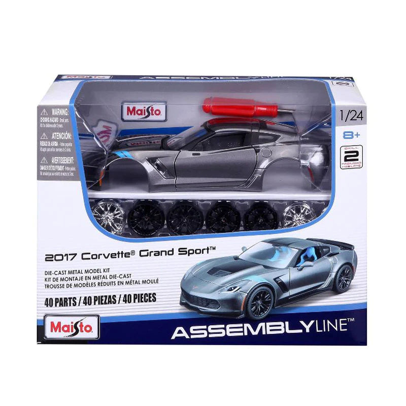 Maisto 1/24 Assembly Line Kit 2017 Corvette Grand Sport