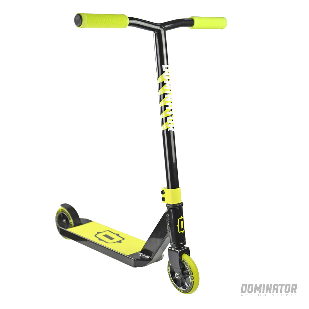 Dominator Trooper Scooter Black Neon Yellow
