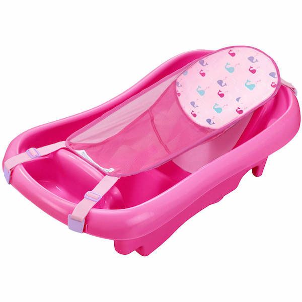 The First Years Newborn To Toddler Bath With Sling Pink