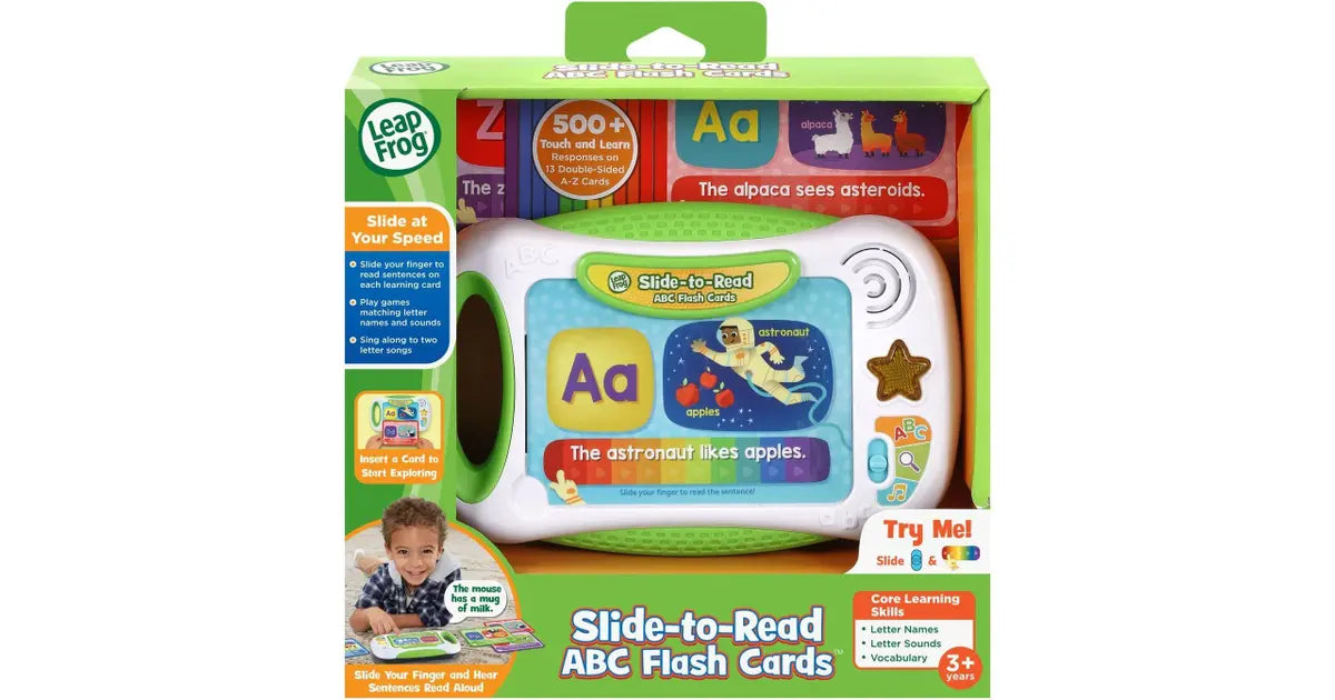 Leap Frog Slied To Read ABC Flashcards 3 x AAA demo batteries incl