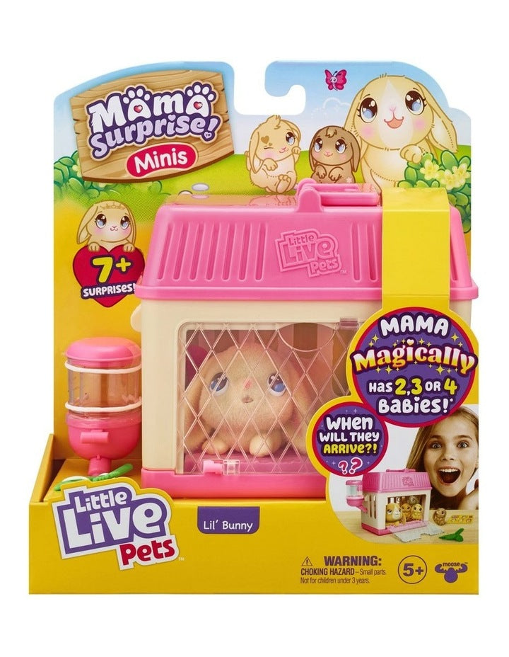 Little Live Pets Mama Surprise S2 Minis Playset Pink Lil Bunny