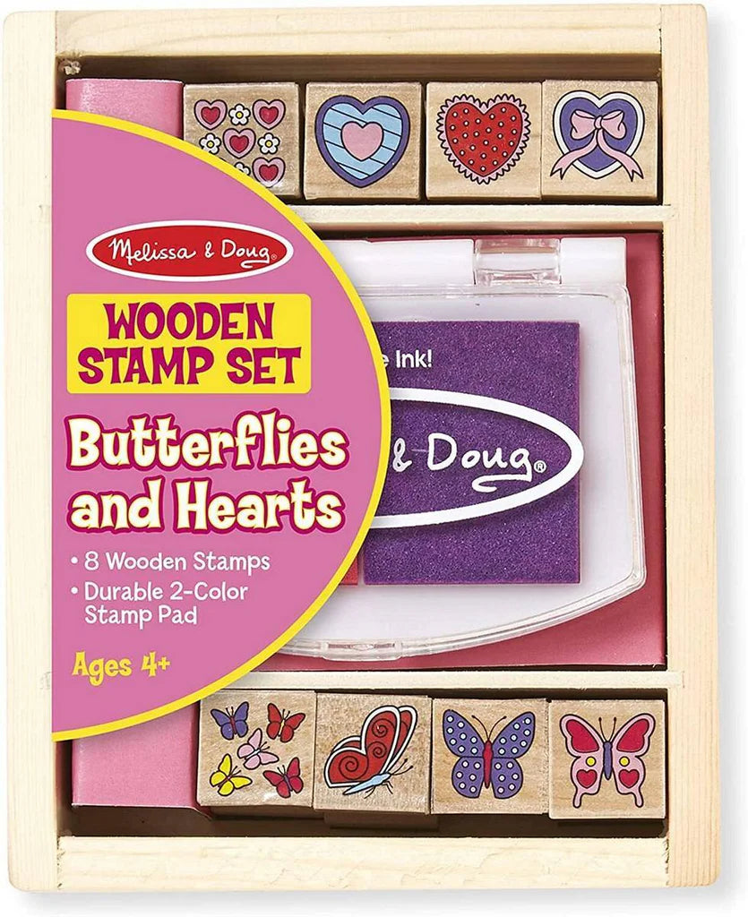 M&D 2415 Butterfly & Heart Stamp Set