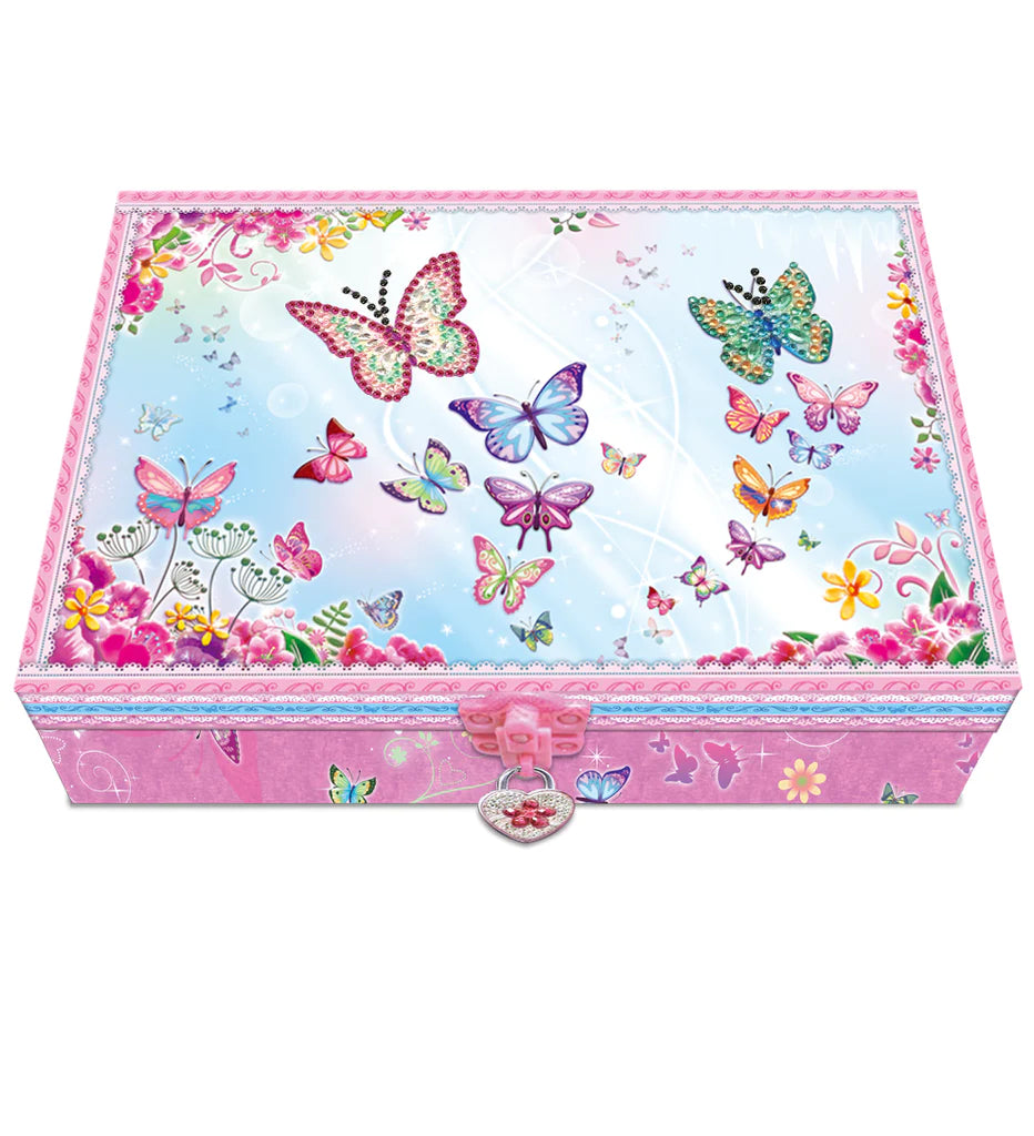 Trinket Box With Lock Butterfly Design