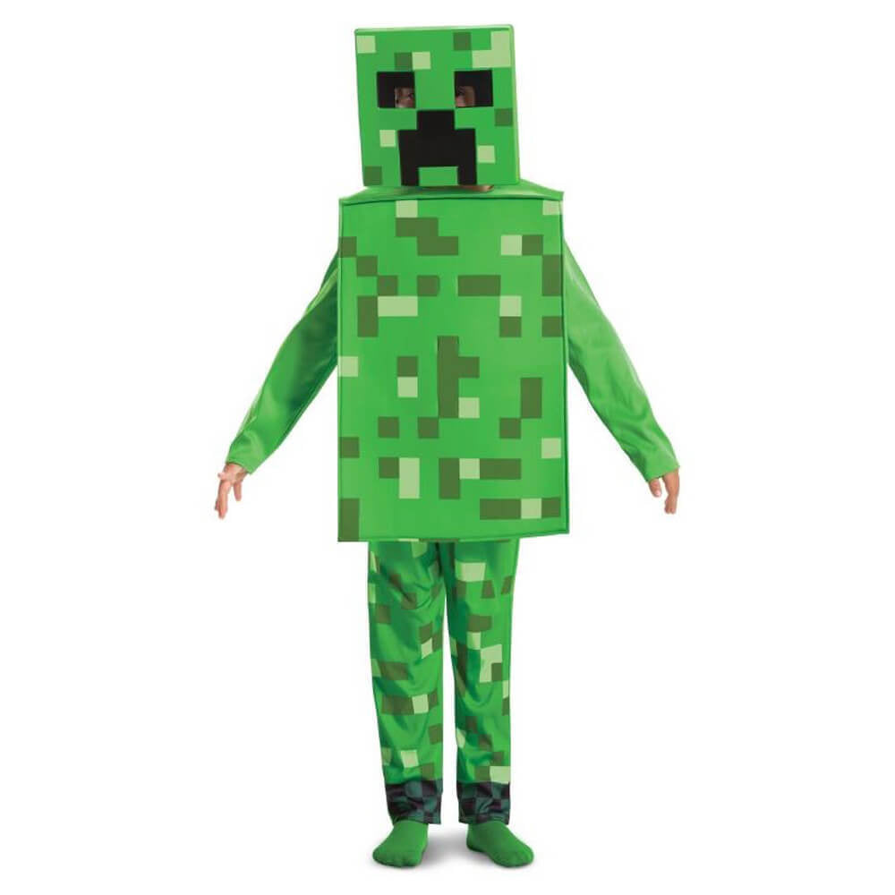 Minecraft Creeper Fancy Dress Costume Size M 7-8years