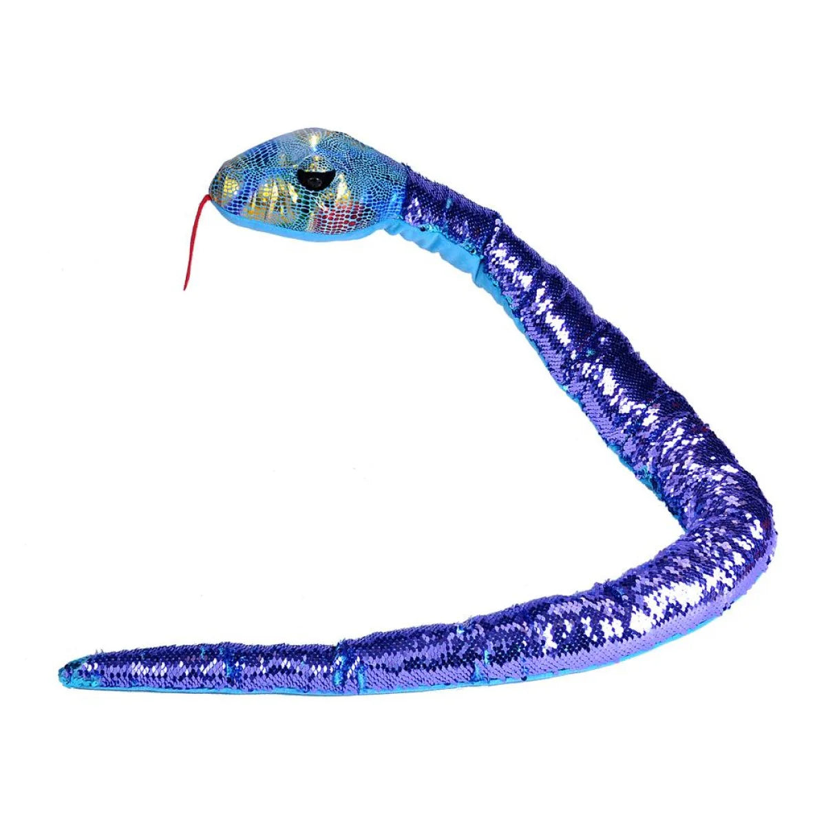 Wild Republic Sequin Teal Purple 137cm Snake Plush