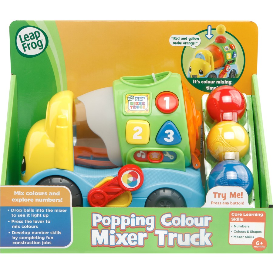 Leap Frog Popping Colour Mixer Truck 2 x AA demo batteries included
