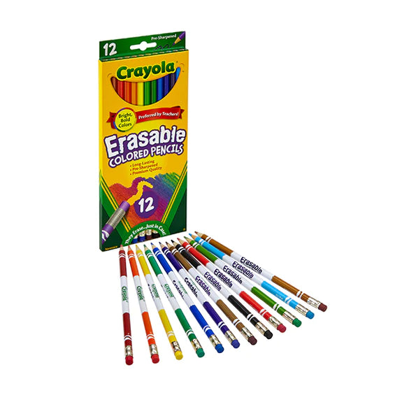 Crayola Erasable Coloured Pencils 12pk