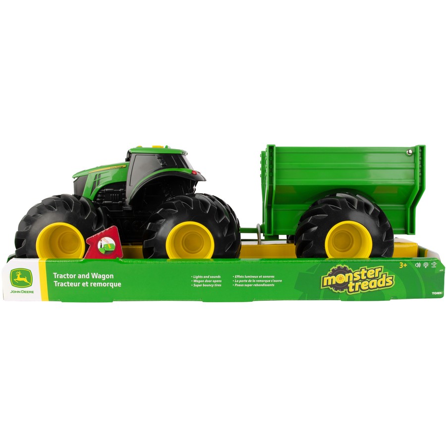 John Deere 20cm Monster Treads L&S Tractor w/ Wagon