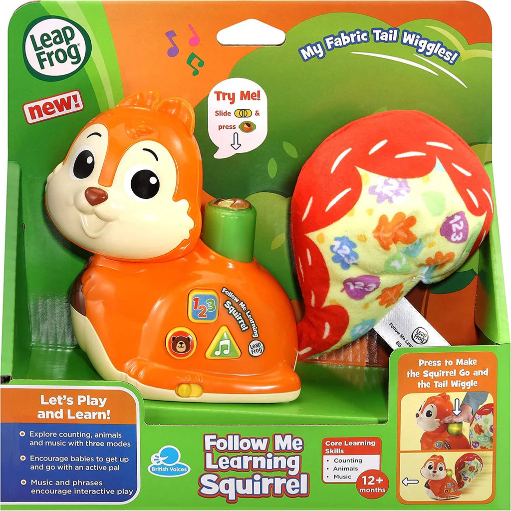 Leap Frog Press & Go - Follow Me Learning Squirrel 2 x AAA demo batteries included