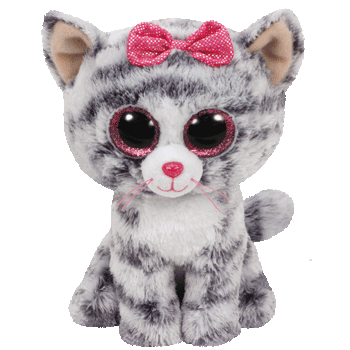 TY Beanie Boo Regular Kiki Grey Cat