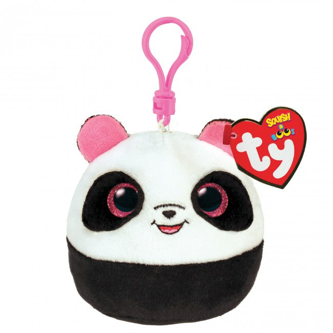 TY Squishy Beanies BAMBOO Panda Squish Clip