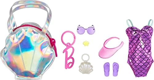 Barbie Fashion Bag and Accessories Clam Backpack Purple Swimsuit