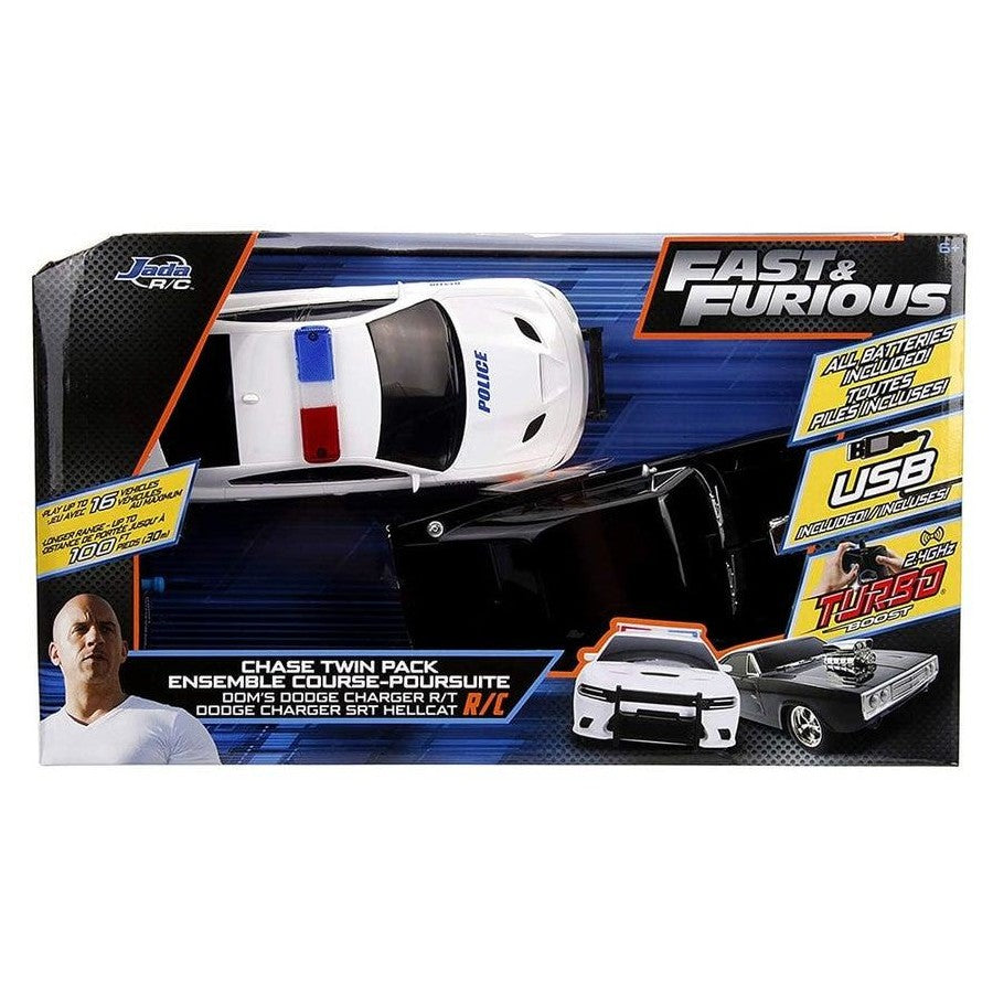 1/16 Fast and Furious R/C Chase Twin Pack batteries included