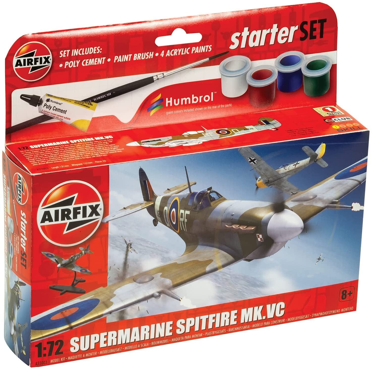 Airfix Starter Set 1/72 Supermarine Spitfire Mk.Vc