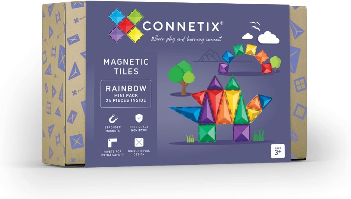 Connetix Magnetic Tiles Rainbow Mini Pack 24pc