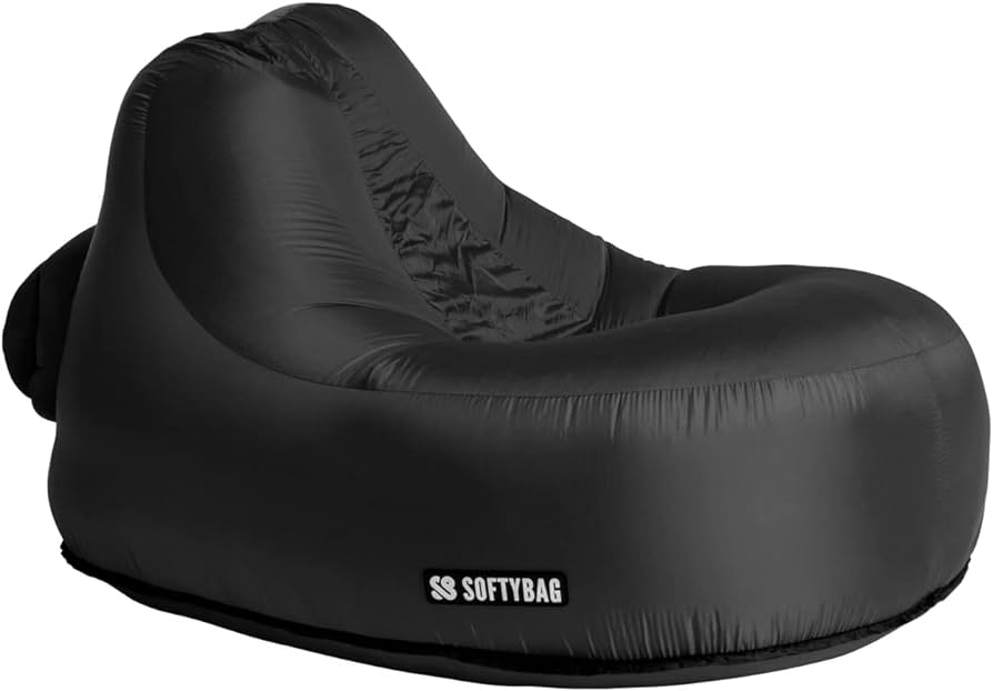 Softy Bag Kids Inflatable Chair Midnight Black