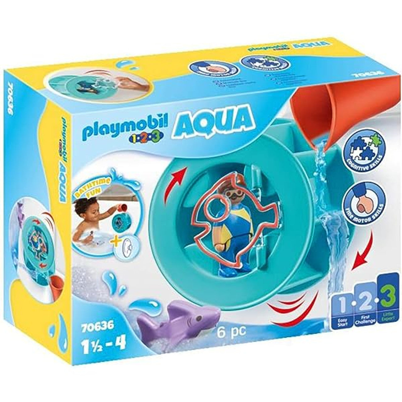 Playmobil 123 Aqua 70636 Water Wheel with Baby Shark