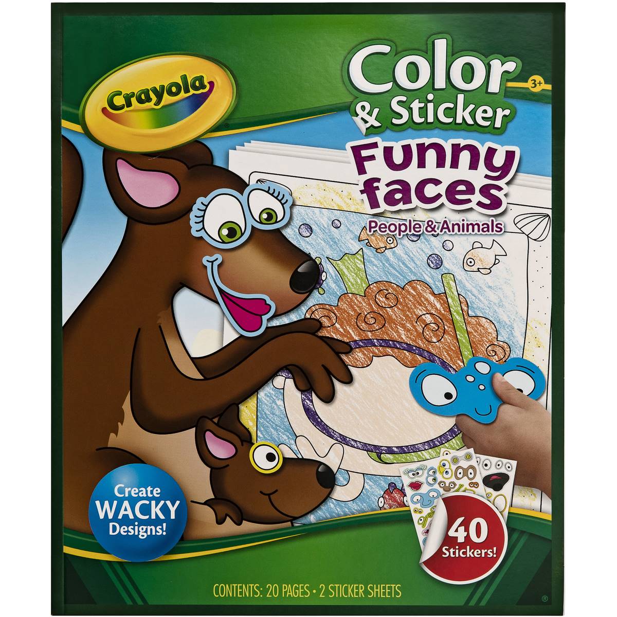 Crayola Colour n Sticker Book - Funny Faces