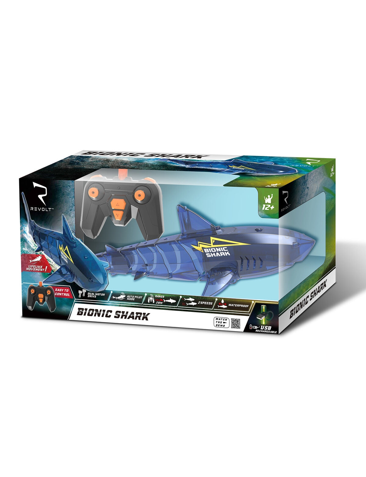 Revolt R/c Bionic Shark - must be in water to activate.