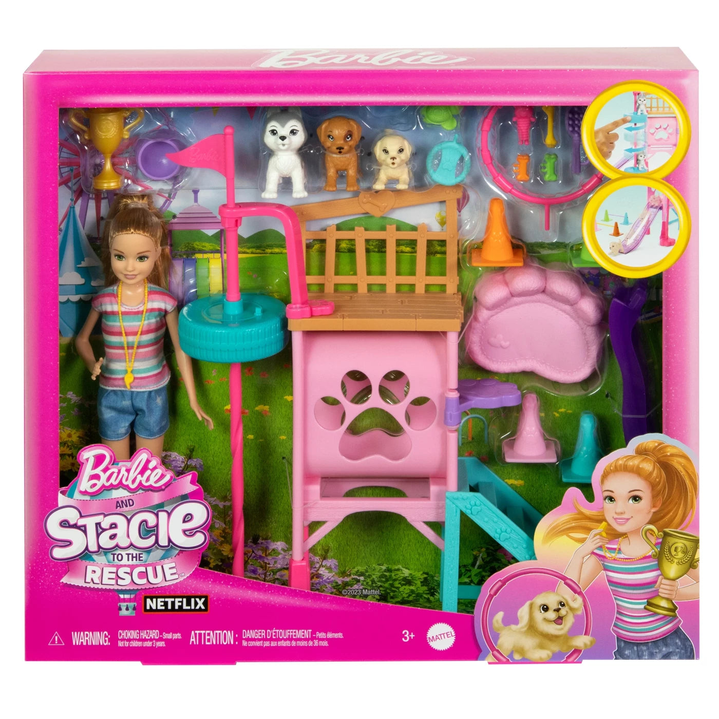 Barbie Barbie and Stacie To the Rescue Pups Playset