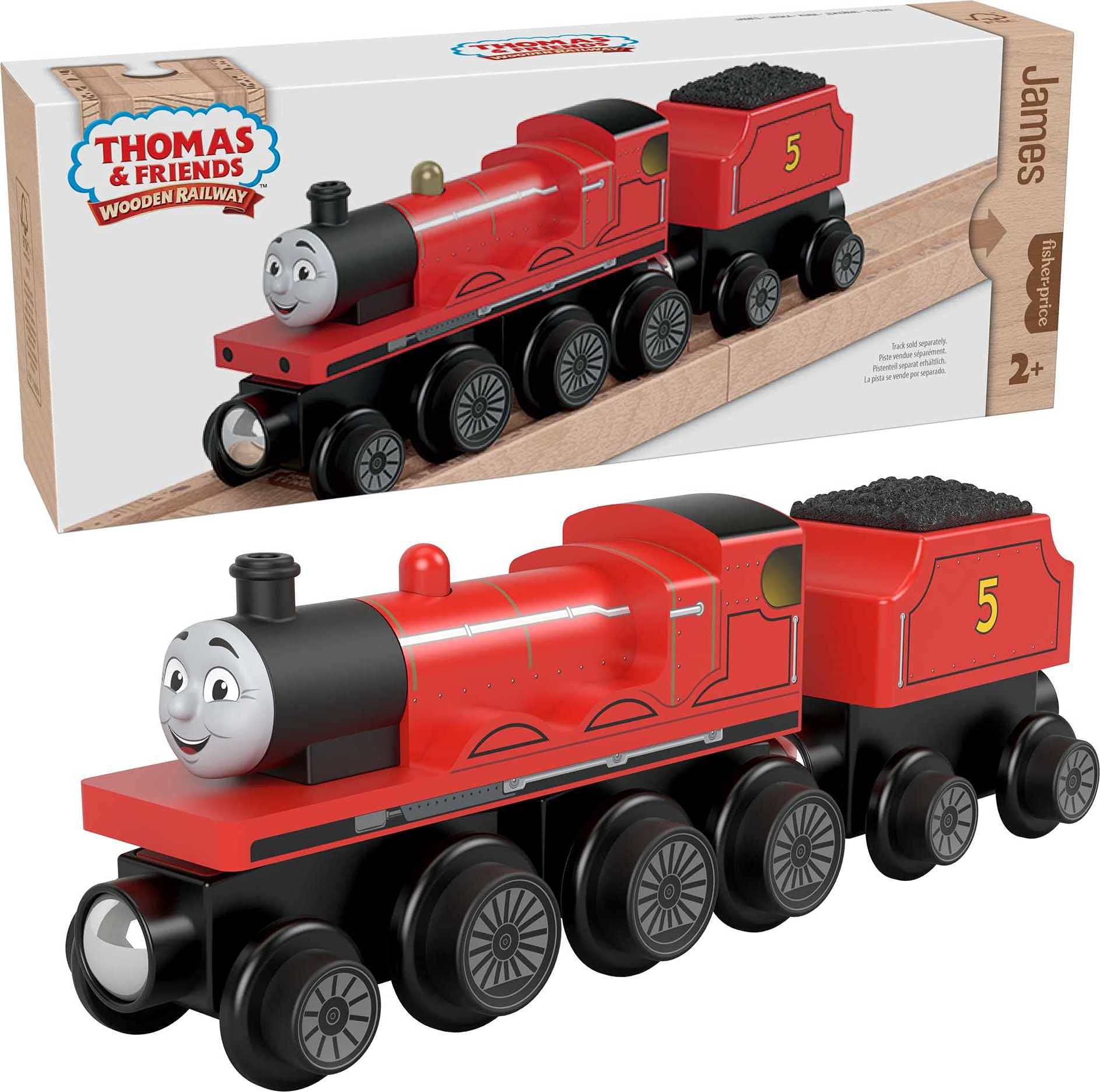 Thomas and Friends Wooden James Engine and Car