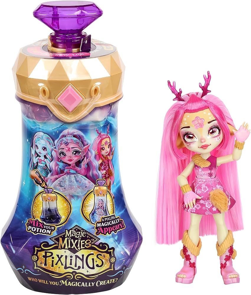 Magic Mixies Pixlings Doll S1 Deerlee The Deer Pink Diamond
