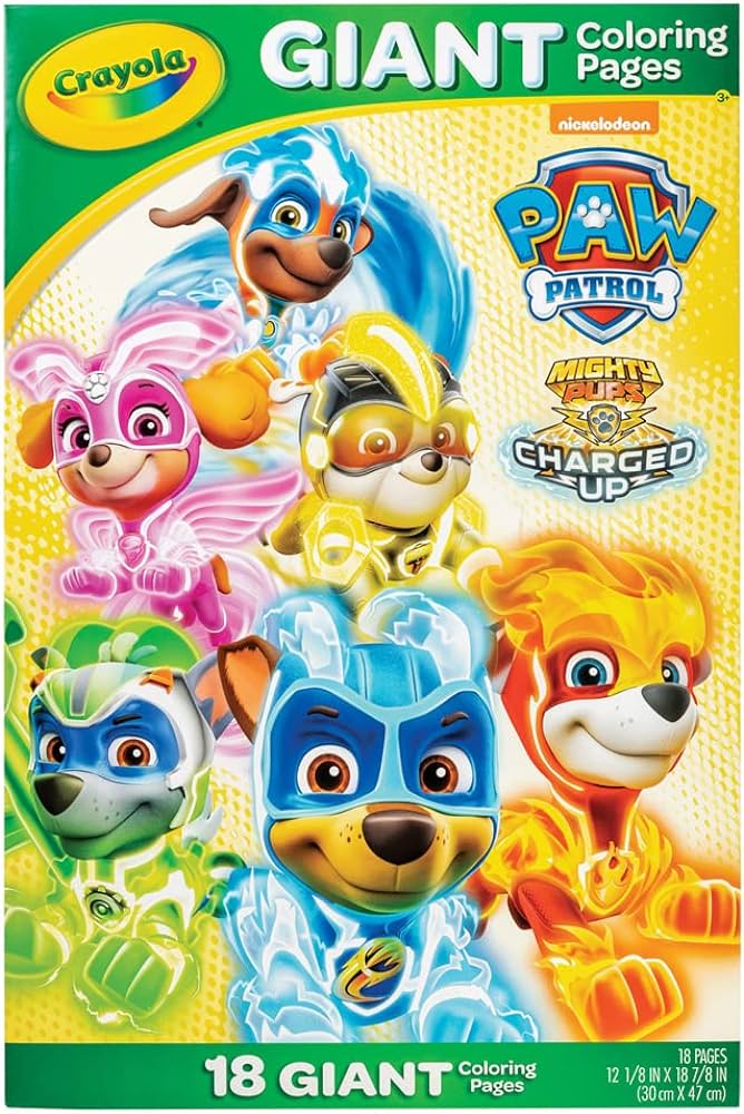 Crayola Giant Colouring Pages Paw Patrol