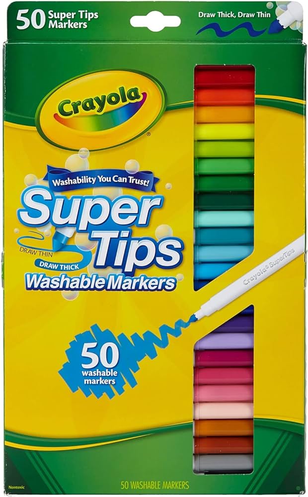 Crayola Super Tips Washable Markers 50 pack