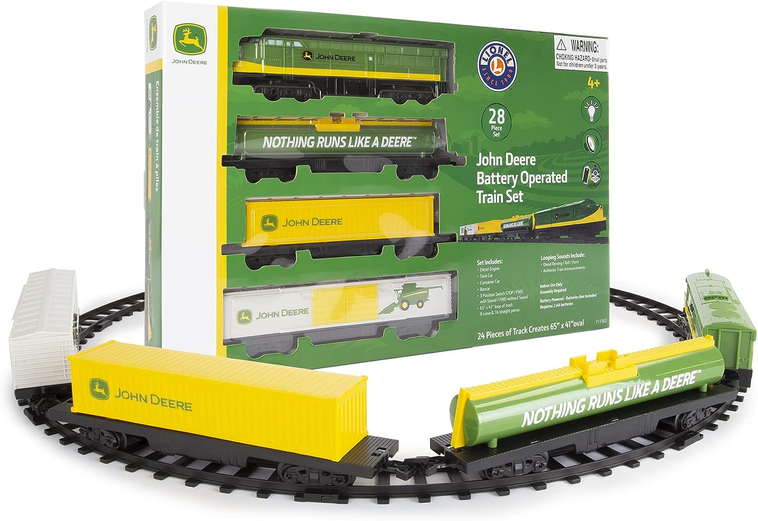 John Deere Mini Diesel Train Set req 2 x AA batteries