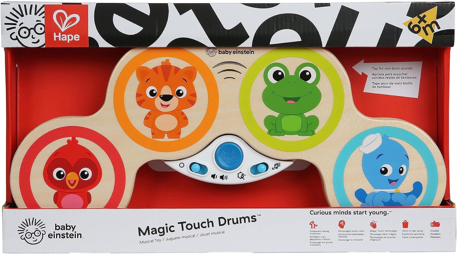 Baby Einstein Hape Magic Touch Drums - Demo Batteries Included 3 x AA