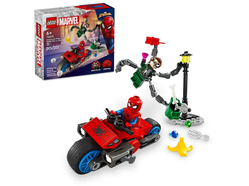 Lego 76275 Super Heroes Marvel Motorcycle Chase Spiderman Vs Doc Ock