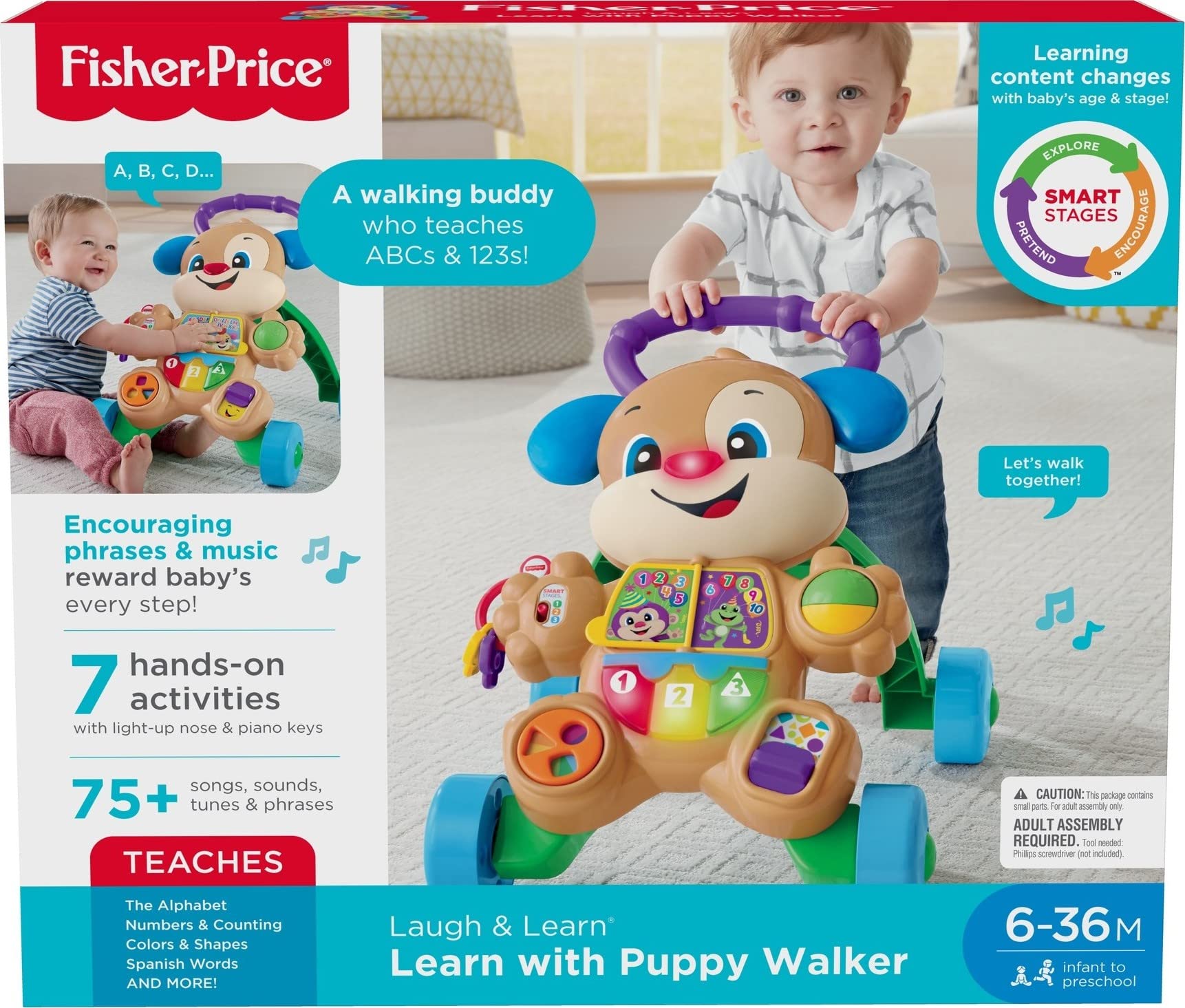 Fisher Price Laugh and Learn Puppy Walker Blue