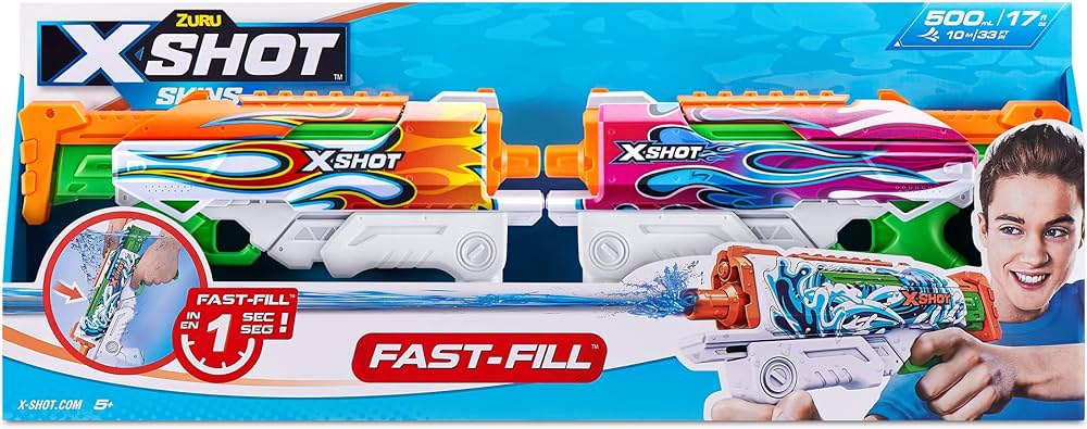 Zuru XSHOT Fast Fill Skins Water Gun Hyperload 2pack