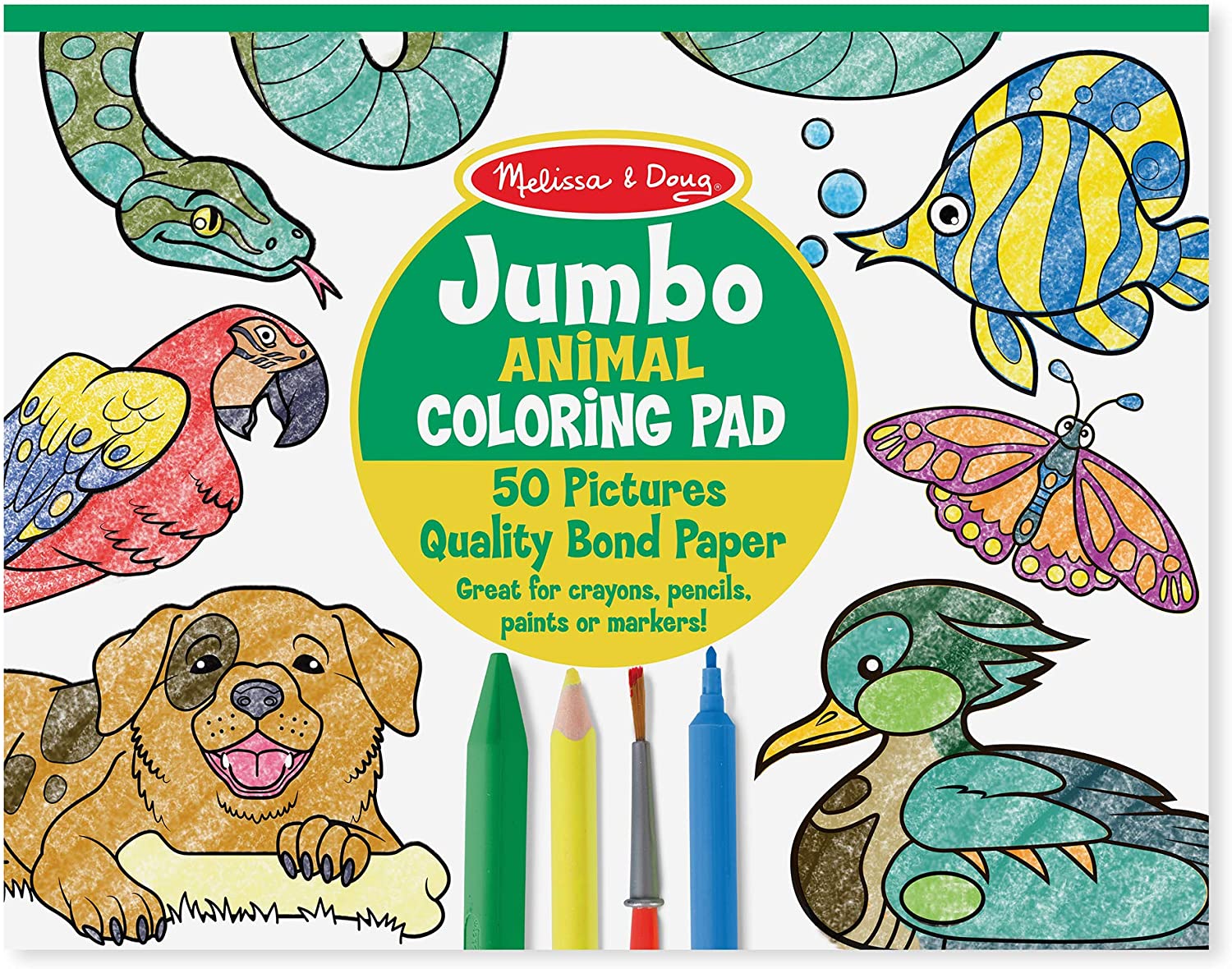 M&D 4200 Jumbo Colouring Pad Animals
