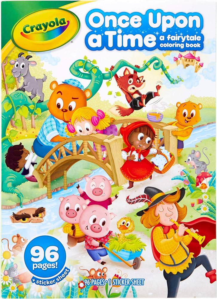 Crayola Colouring Book with Stickers - Fairytales