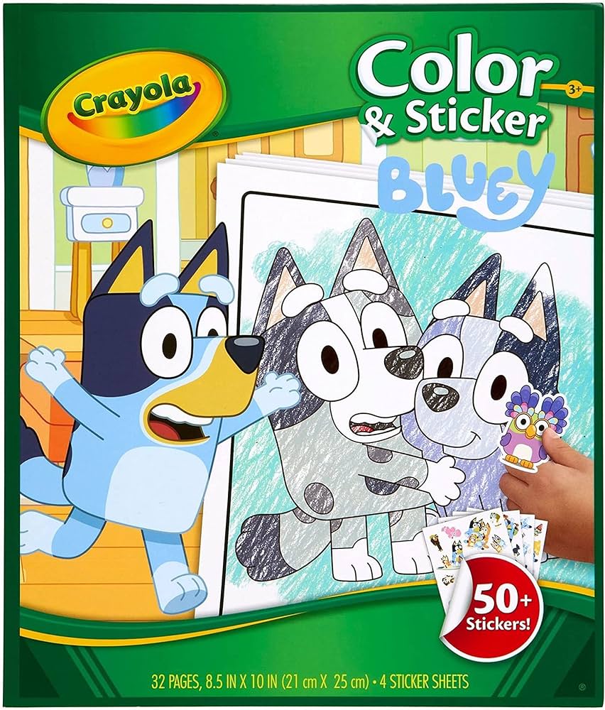 Crayola Colour & Sticker Book Bluey