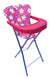 Playworld Doll High Chair Pink With Flowers