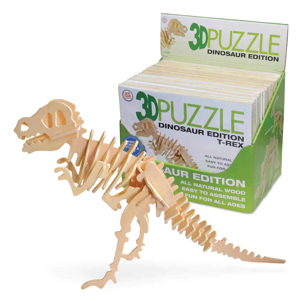 3D Wooden Puzzle Dinosaur asstd Styles