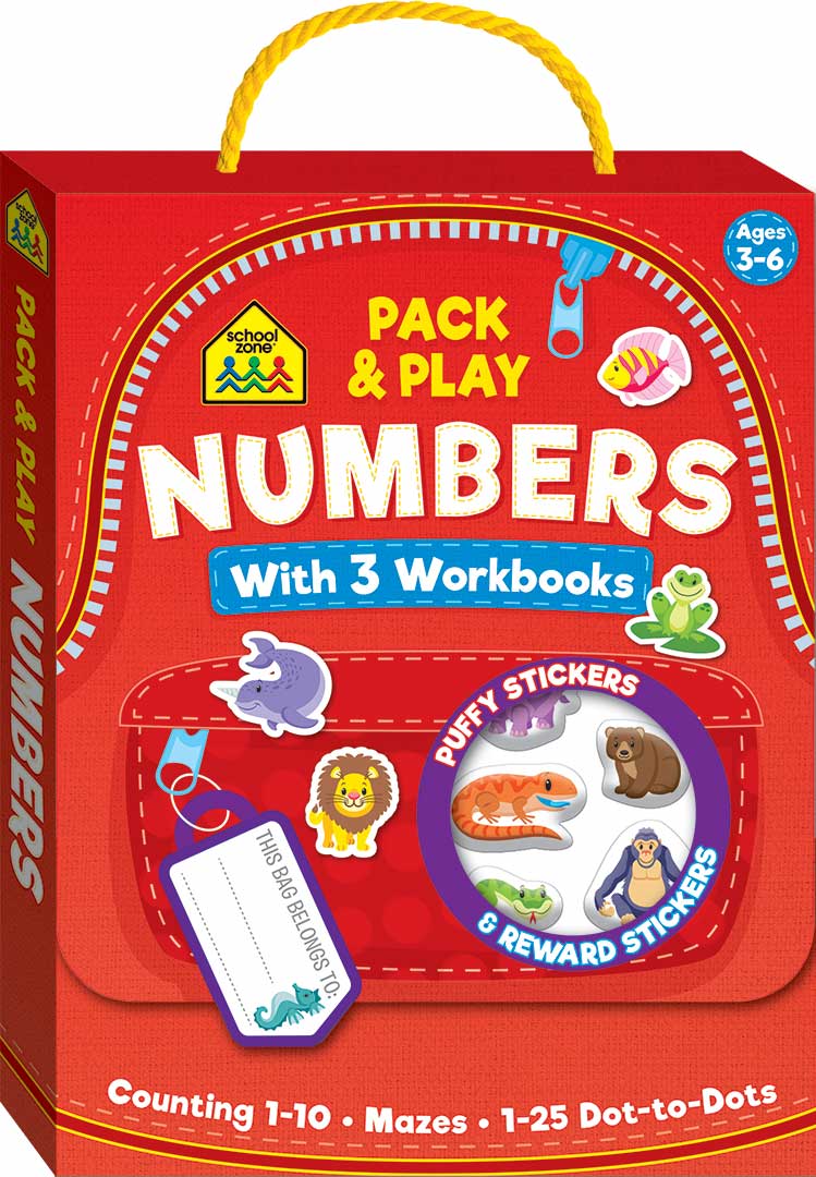 Schools Zone Pack and Play Satchel Numbers