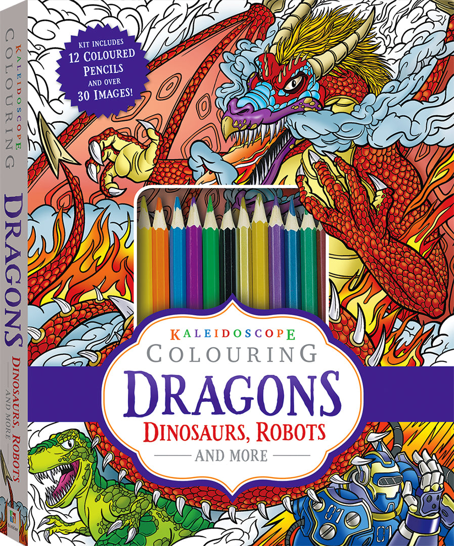 Kaleidoscope Colouring Dragons, Dinosaurs, Robots and More