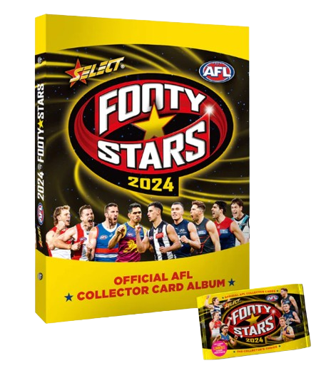 Select Footy Stars 2024 AFL Collector Card Album with Booster Pack
