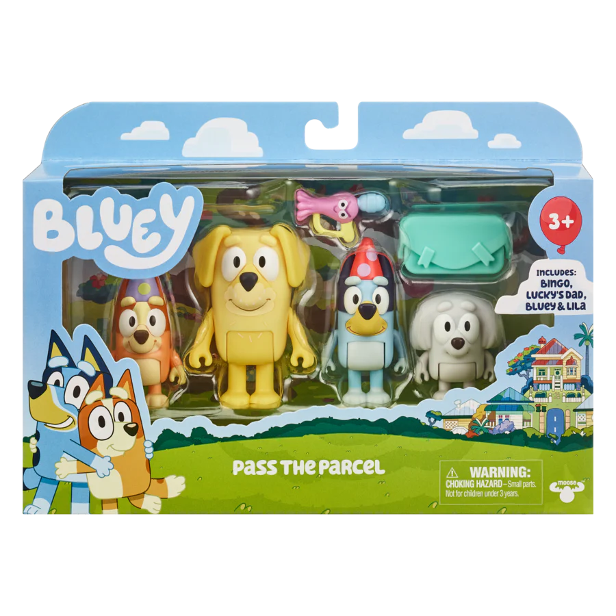 Bluey & Family Figurines 4 pack S9 Pass The Parcel