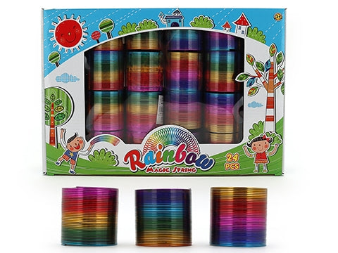 Springs 55mm Plastic Laser Rainbow Design Slinky