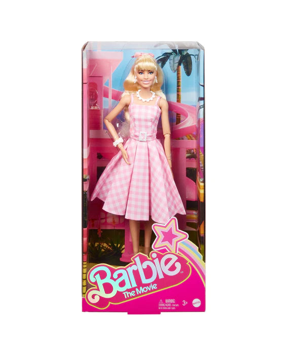 Barbie The Movie Margot Robbie Gingham Dress Doll