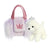 Fancy Pals Bichon in Purple Frill Bag with Crown