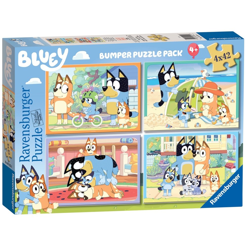 Rb05222-6 Bluey Gotta Be Done 4 x 42pce Puzzle