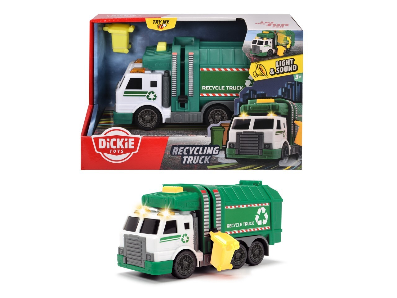 Dickie Toys Recycling Truck with Light & Sound 15cm