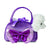 Fancy Pals White Poodle in Purple Bag with Bow