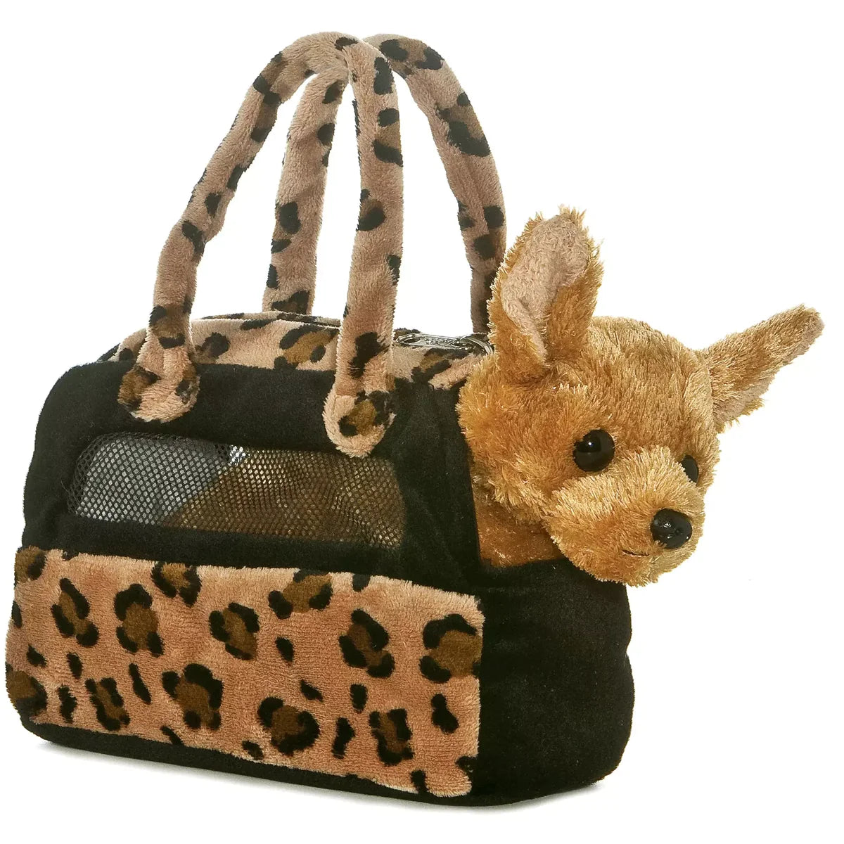 Fancy Pals Chihuahua in Leopard Print Bag